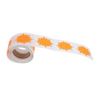 MERRYHAPY Étiquettes de Prix Autocollantes 200 Pcs Papier Fluorescent 2 Pouces Orange Forme Éclatée avec Forte Adhérence pour Vente de Garage et Organisation Scolaire