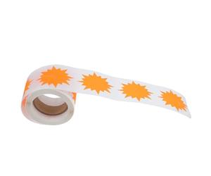 MERRYHAPY Étiquettes de Prix Autocollantes 200 Pcs Papier Fluorescent 2 Pouces Orange Forme Éclatée avec Forte Adhérence pour Vente de Garage et Organisation Scolaire