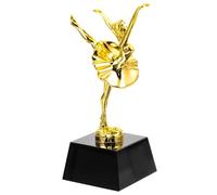 MERRYHAPY Figurine de Danse Délicate en Plastique Or Base Stable, Statue Ballerine Réaliste pour Spectacles de Talents et Jeux de Loisirs
