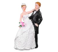 MERRYHAPY Figurines Résine Mariés pour Gâteau de Mariage Décoration Romantique pour Anniversaire et Fête Noces Ornements Faciles à Installer et Polyvalents