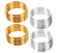 MERRYHAPY Fil à Mémoire Fabrication de Bijoux, Fil de Fer Résistant la Casse, Design Hypoallergénique, 4 Rouleaux pour Bracelets, Colliers et Créations Artisanales