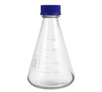 MERRYHAPY Fiole Conique en Verre 1000ml Bouchon à Vis, Graduée pour Laboratoire, Facile à Observer et Stocker, pour Expériences Scientifiques et Recherche