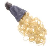 MERRYHAPY Foulard Bonnet Avec Cheveux Perruque Hiver Chic Avec Extensions Bouclées Chapeau Et Réaliste