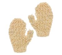 MERRYHAPY Gants de Bain Exfoliants Sisal Naturels Mitaines Réutilisables pour Élimination des Peaux Mortes Confort Tressé à Main et Durables pour Soin Corporel