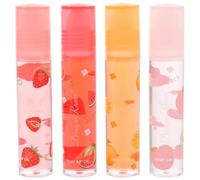 MERRYHAPY Gloss à Lèvres Protecteur Nourrissant 4 Pièces Transparent Hydratant en Plastique Liquide Plusieurs styles pour Lèvres Sèches pour Filles Lors de Noël et Plusieurs styles