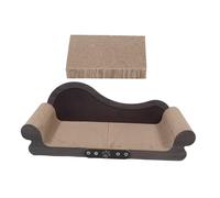 MERRYHAPY Griffoir pour Chat Domestique Lounge Chaise Longue Papier Ondulé Canapé Griffoir Antidérapant pour Chats Intérieur Kit Facile à Assembler Surface Résistante Débris