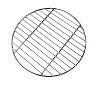MERRYHAPY Grille de Barbecue Ronde en Acier Inoxydable 22 Cm, Filet Métallique Simple à Mailles pour Barbecue, Camping et Grillades en Extérieur