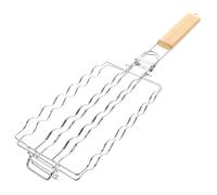 MERRYHAPY Grille De Cuisson Barbecue en Acier Inoxydable Portable, Filet à Griller La Viande Pliable Et Démontable, Usage Camping Et Fête, Cuisson Uniforme du Maïs Et Viande