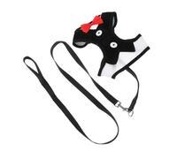 MERRYHAPY Harnais pour Petits Chiens avec Nœud Élégant Léger et Confortable Kit Laisse et Ceinture de Poitrine pour Promenade Extérieur