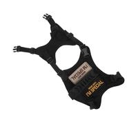 MERRYHAPY Harnais Tactique pour Chat Réglable avec Laisse Intégrée Gilet Rembourré Anti-Fugue Confortable pour Promenade et Entraînement des Chats et Chiots Noir