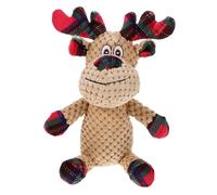 MERRYHAPY Jouet Peluche à Couineur pour Chien Forme De Renne Jou Dentition pour Chiots Et Petits Chiens pour Jouer Intérieur Et Extérieur Stimule Instinct Naturel De Mastication Jeu