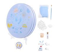 MERRYHAPY Kit De Moulage D’empreintes De Bébé Bleu Clair, Kit Souvenir Naissance Pour -né, Pâte Souple Et Sécurisée, Coffret Présent Solide, Décoration Chambre Bébé