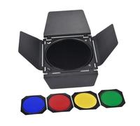 MERRYHAPY Kit Lampe Flash 18 CM Barrière Lumineuse à Quatre Feuilles Déflecteur de Lumière Filtre Coloré et Honeycomb pour Accessoires d'Éclairage Photographie