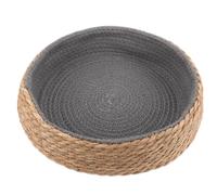 MERRYHAPY Lit Rond Tissé en Osier pour Chat et Chiot, Confortable et Facile à Déplacer, Nid de Couchage Solide pour Animaux Domestiques