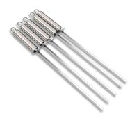 MERRYHAPY Lot de 10 Brochettes de Barbecue en Acier Inoxydable avec Poignée Résistante la Chaleur et Design Ergonomique pour Viande et Apéritifs en Extérieur