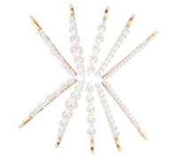 MERRYHAPY Lot de 10 Set de Barrettes à Cheveux Perles Blanches 5 Pièces Épingles Nacrées Élégantes pour Femmes Filles Accessoires de Fête Banquets