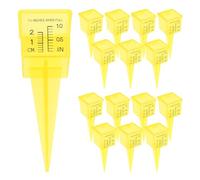 MERRYHAPY Lot de 15 Pluviomètres pour Jardin Poteau Ou Clôture Manomètre De Pression d'eau Et Anémomètre Jaune