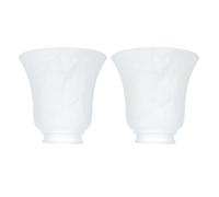 MERRYHAPY Lot de 2 Abat-jours en Verre Dépoli Fissuré, Style Européen, pour Plafonnier ou Applique Murale E27, 12 Cm de Diamètre, Couvercle de Lumière Élégant et Léger Adapté pour Lampe