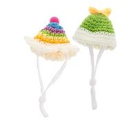 MERRYHAPY Lot De 2 Bonnets pour Hamsters Bonnet Mini pour Animaux De Compagnie Couvre-Chef pour Petit Cochon d'Inde Chapeau Tricoté pour Hamster