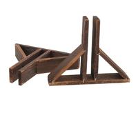 MERRYHAPY Lot de 2 Supports de Base en Bois Massif pour Clôture de Jardin Fixation Stable pour Petite Clôture Occultante Accessoires Solide pour Balcon et Terrasse Installation Facile et