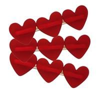 MERRYHAPY Lot De 3 Barrettes à Cheveux De Cœur Rouge, Clips De Serrage Latéraux, Accessoires Cheveux Filles, Pinces Amoureuses, Pour Coiffures Quotidiennes Et Occasions Spéciales