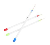 MERRYHAPY Lot De 3 Stylos à Ongles Tirage Fins Blancs, Outils Précis Pour Nail Art, Femmes Et Filles, Usage Professionnel Et Domestique, Pinceaux Line Pour Dessin Et Décoration De Ongles