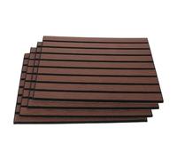 MERRYHAPY Lot de 4 Panneaux Acoustiques Muraux Autocollants en Polyester Couleur Café, des Échos, Flexible, Style Moderne Minimaliste pour Murs D'accent ou Salles Média