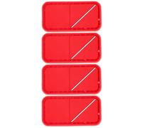 MERRYHAPY Lot de 4 Patchs PVC de Positif Rouge, Petite Taille, Légers et Faciles à Fixer Vêtements et Paquet pour Sports de Plein Air
