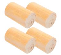 MERRYHAPY Lot de 4 Rehausseurs Cylindriques en Bois Brut pour Meubles Diamètre Intérieur 32 CM Hauteur 5 CM Rehausseur de Canapé Bureau et Table Base Élévatrice Robuste Antidérapante