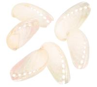 MERRYHAPY Lot de 6 Coquillages D’Ormeau Naturels 4-6 CM Décor en Coquille D’Ormeau pour Mariage Plage Décoration de Table Artisanat en Coquillage D’Ormeau Ornement Naturel Polyvalent