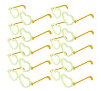 MERRYHAPY Lunettes Forme Cœur Lumineuses 10 Paires Bâtonnets Fluorescents pour Soirée Fluo, Évènements Festifs, Prises de Photos Entre Amis Halloween Noël Anniversaire Couleur Aléatoire