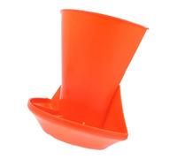 MERRYHAPY Mangeoire à Compartiments et Prévention des Éclaboussures pour Porcelets en Plastique Orange Plusieurs Places , Anti-rouille pour Alimentation en Ferme