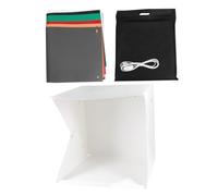 MERRYHAPY Mini Boîte Photo Pliable 40 CM LED Réglable Double Barres Lumineuses 6 Fonds Colorés Cube Lumineux Portable pour Photographie de Produits Bijoux Accessoires Studio Photo