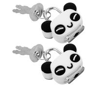 MERRYHAPY Mini cadenas panda métal 2 pièces pour armoires et journaux intimes usage maison et déplacement format compact