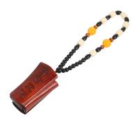 MERRYHAPY Mini Pendentif Cercueil en Bois de Santal : Pendentif Cercueil sculpté en Bois - Breloque Suspendue Traditionnelle Asiatique avec chaîne de Perles - Cadeau Chinois