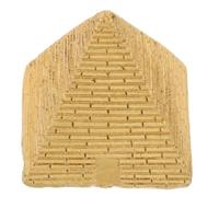 MERRYHAPY Mini Statue de Pyramide en Résine Or, Décoration Artistique pour Bureau et Maison, Ornement de Bac à Sable avec Réalisme et Entretien Facile