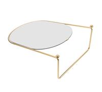 MERRYHAPY Miroir de Vanité Ovale Haute Définition avec Finition Métallique Dorée Miroir de Maquillage pour Chambre et Salon pour Espace de Beauté