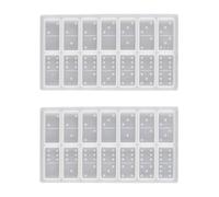 MERRYHAPY Moule Domino Silicone pour Résine Époxy 2 Pièces Cavités Souples pour Loisirs Créatifs et Fabrication Artisanale