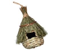 MERRYHAPY Nid D'oiseau Tissé à La Main Nichoir en Jonc De Mer Suspendu Maison d'oiseaux Décoration Extérieure Jardin Nid Compact Naturel pour Oiseaux Sauvages