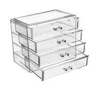 MERRYHAPY Organisateur de maquillage extra large en acrylique boîte à cosmétiques de type tiroir simple et élégant étui de rangement de maquillage de bureau organisateur de cosmétiques de table