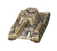 MERRYHAPY Ornement de Bureau de Réservoir Réservoir en Cuivre Antique Modèle Miniature Compact Laiton Sculpture de Bureau à Domicile pour Collectionneurs de Chars Militaires et Amateurs