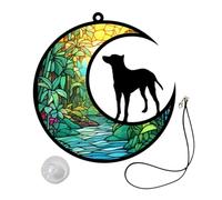 MERRYHAPY Ornement Suspendu Chien Lune Décoration Délicate Pour Fenêtres Murs Et Jardins Accessoire Charmant Pour Intérieur Et Extérieur Souvenir Animal De Compagnie