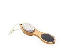 MERRYHAPY Outil de Soin des Bambou Naturel Double Face Exfoliante pour Callosités Gommage pour Peau Dure Accessoire Ergonomique pour Pédicure