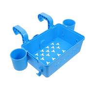 MERRYHAPY Panier de Rangement Suspendu pour Piscine Plastique Durable Conteneur Towel Container avec Support Panier de Rangement Amovible Polyvalent pour Accessoires de Piscine et Serviettes