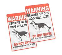 MERRYHAPY Panneau Attention Chien Extérieur Panneau D'avertissement Sécurité Jardin Chien Cour