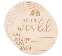 MERRYHAPY Panneau D'annonce De Naissance En 5pcs Pour -né Panneau De Bienvenue Couleur Arc-en-ciel Accessoires Photo Pour Bébé Pour L'hôpital Séances Photo Décoration Douce Et Sécurisée