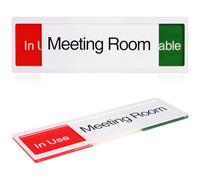 MERRYHAPY Panneau de Porte Résistant la Déchirure en Acrylique Blanc Couverture Coulissante Indicateur D'état Réunion Salle de Conférence pour Bureau