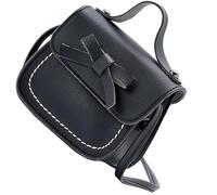 MERRYHAPY Paquet Bandoulière Design Simple et Texture Délicate Grand Capacité pour Petite Fille en PU Noir et Style Mode pour Usage Quotidien