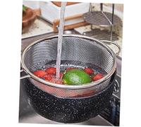 MERRYHAPY Passoire Inox à Double Poignées Filtre Tamis Mailles Fines pour Fruits Légumes Pâtes Égouttoir Robuste et Drain Rapide Cuisine