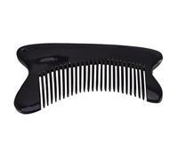 MERRYHAPY Peigne De Massage Corne Ox Naturelle Peigne à Large Dents Portable Pour Cheveux Épais Bouclés Et Crépus Outil De Soins Capillaires Et Élégant
